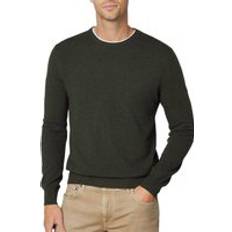 Hackett London Merino Cash Mix Crew Pullover tröja för män, Grön mörkgrön