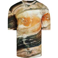 Short Sleeve Round Neck Mens Aerial Overize T-Shirt 211 09 0346 Multicolour