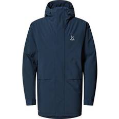 Blåa - Fleecejacka - Herr Jackor Haglöfs Men's Salix Proo Waterproof Parka Jacket, Navy