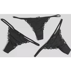 Nelly Underkläder Nelly Trosor Svart Adore Me Thong 3-Pack Underkläder Panties