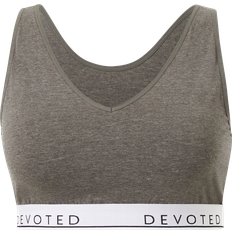 Zizzi Kläder Zizzi Bh-topp lComfy Mom V-neck Bra Top Grå