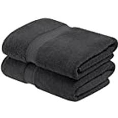 Superior Egyptian Cotton Heavyweight Set of 2 Charcoal Bath Towel Natural