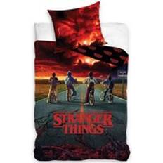 Stranger Things Welcome To Hawkins Set Duvet Cover Black