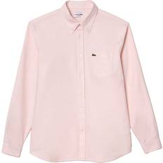 Lacoste Herren Hemden Lacoste Regular Fit Hemd aus Oxford-Baumwolle Weiß Hellrosa