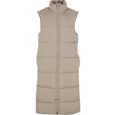 Urban Classics Västar Urban Classics Väst Long Puffer Vest för Dam sand