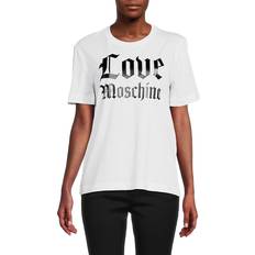 Love Moschino Gothic Logo Tee Short Sleeve T-Shirt - White