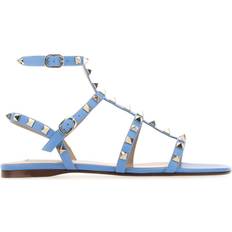 Valentino Garavani Pantoffeln & Hausschuhe Valentino Garavani Cerulean Leather Rockstud Sandals