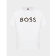 Clothing HUGO BOSS Women's Womens Monogram Print T-Shirt White