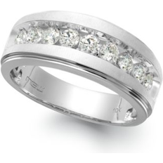 Men - White Gold Rings Macy's Nine Stone Ring - White Gold/Diamonds