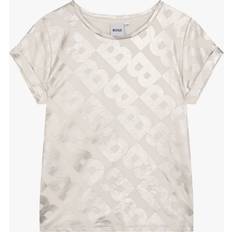 HUGO BOSS Kids' Metallic Monogram T-Shirt, White