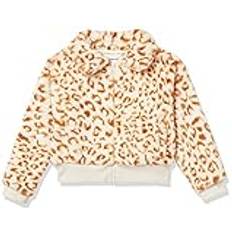 Fur Children's Clothing Amazon Essentials Girls' Faux Fur Jacket, Cream, Leopard