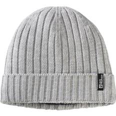 Jack Wolfskin Women Beanies Jack Wolfskin Men's Unisex Rib Cuffed Beanie Hat Grey ONE