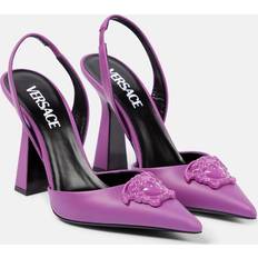 Versace Heels & Pumps Versace Slingback-Pumps La Medusa aus Leder Lila