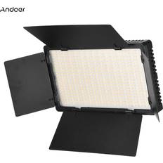Andoer LED-600 LED-Videoleuchte, professionelles Fotografie-Lichtpanel, 600 helle Lichtperlen