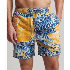 Gelb Badehosen Superdry herren hawaii badehose Nimi Jam blau gelber Druck