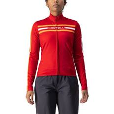 Castelli Jumpers Castelli Unlimited Thermal Womens Long Sleeve Cycling Jersey - Dark Red