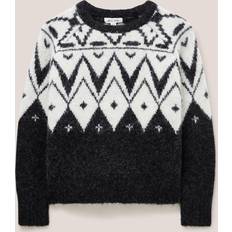 Clothing White Stuff Black Fairisle Jumper