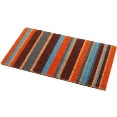 Stripes Entrance Mats Addis Stripe Door Mat 100% Natural Coir Pile with Grey