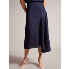 Ted Baker Röcke Ted Baker Francic Hammered Satin Slip Midi Skirt, Navy