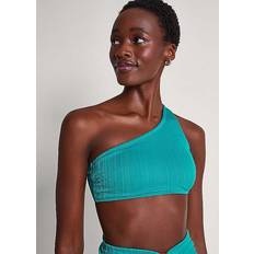 Turquoise - Women Bikinis Monsoon Tori Textured Bandeau Bikini Top, Turquoise