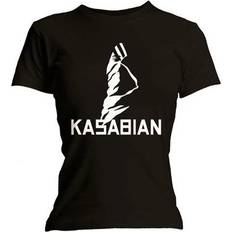 Bravado Kasabian Women's Ultra Skinny Short Sleeve T-shirt, Black, kasabian ultra face womens fitted tshirt new official