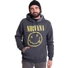 Nirvana Medium 'Yellow Smile' Grey Pull Over Hoodie