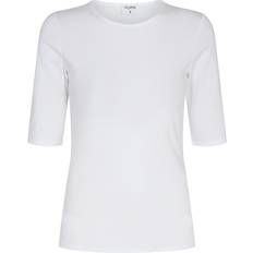 Filippa K Cotton Stretch Elbow Sleeve Kvinde T-shirts hos Magasin White
