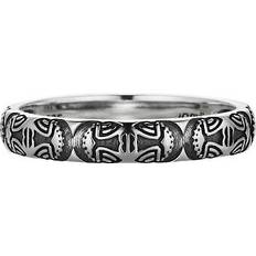 Caï Cai men ring bandring 925/ sterling silber oxidiert mattiert masken herren neu 18,4 mm Ø