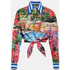 Multifärgade T-shirts Dolce & Gabbana Portofino printed cotton jersey T-shirt multicoloured