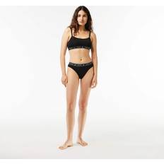 Black - Women Men's Underwear Lacoste Branding Thong Black