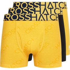 Men - Yellow Men's Underwear Crosshatch Mens Typan Boxers 3pk Yellow Yellow