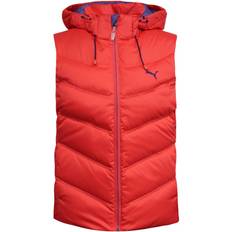 Puma Women Vests Puma Active Hooded Full Zip Gilet Womens Red Textile