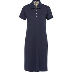Barbour Dam Klänningar Barbour Women's Polo Dress, 12, Navy/Indigo Tartan