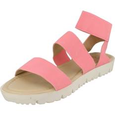 Down To Earth UK 4, Pink Ladies Down To Earth Elasticated Flat Sandals