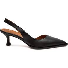 Desana Leather Slingback Pumps Black