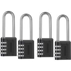 Security Torribaly 4 Pack Padlock Long Shackle Lock 6.5cm