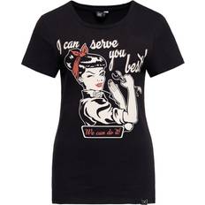 One Size T-shirts Queen Kerosin Rockabilly T-shirt Can Serve You för Dam svart