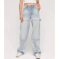 Superdry Jeans Superdry Damen Mittelhohe Denim Carpenter Jeans aus Bio-Baumwolle Blau Größe: Blau