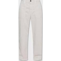 Stone Island Corduroy straight pants white