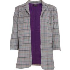 Grey - Women Blazers Girls On Film Womens/Ladies Avenue Check Blazer 10 UK Grey