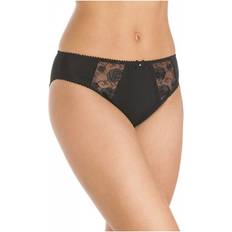 Camille Clothing Camille Three Pack Lace Embroidered Briefs Black
