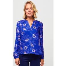 Tencel Blouses Aspiga Olivia Blouse Waterlily Cobalt/Purple