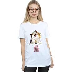 Boyfriend T-shirts Universal Textiles Baymax Hug Cotton Boyfriend T-Shirt White