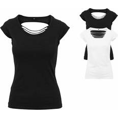 Build Your Brand dam' t-shirt med baksida SVART
