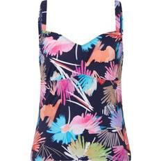 Polyamid Tankinis Firefly MEA Tankini-Oberteil Navy Dark/Flower