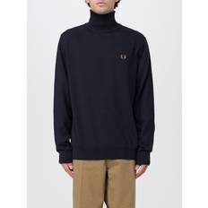 Fred Perry Herre Gensere Fred Perry Knitted Rollneck Jumper Navy Blå