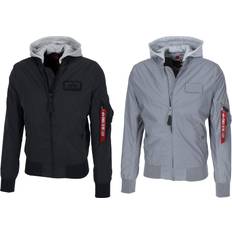 Alpha Industries MA-1 LW Hood Reflekterande Bomberjacka för Herrar Silver/Reflective