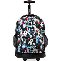 J World New York Sunny Rolling Backpack for Kids and Adults, Graffiti