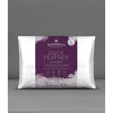 Slumberdown 4 Pack Duck Feather Medium Support Pillows White