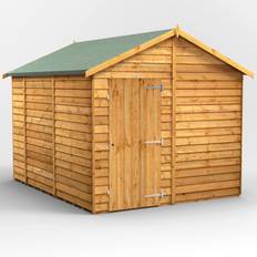 Outbuildings power W D Overlap Dip Treated Windowless Shed 10x8 (Building Area )